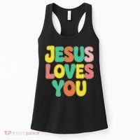 Jesus Loves You Faith And Inspiration Women's Tank Top thumb 0