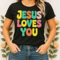 Jesus Loves You Faith And Inspiration Women's T-Shirt thumb 2
