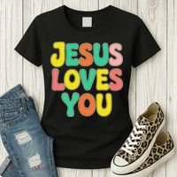 Jesus Loves You Faith And Inspiration Women's T-Shirt thumb 3