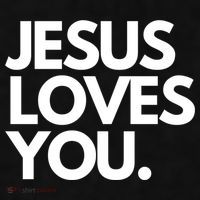 Jesus Loves You Christian Cute Gift Ladies PosiCharge Tri-Blend Wicking Tank thumb 2