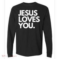 Jesus Loves You Christian Cute Gift Comfort Colors Heavyweight Long Sleeve T-Shirt thumb 0