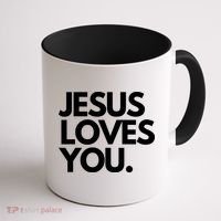 Jesus Loves You Christian Cute Gift Coffee Mug thumb 1