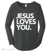 Jesus Loves You Christian Cute Gift Women's Perfect Tri Tunic Long Sleeve Shirt thumb 0