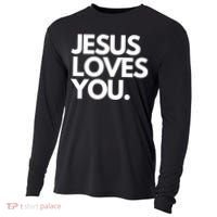 Jesus Loves You Christian Cute Gift Cooling Performance Long Sleeve Crew thumb 0