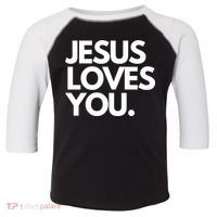 Jesus Loves You Christian Cute Gift Toddler Fine Jersey T-Shirt thumb 0
