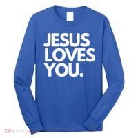 Jesus Loves You Christian Cute Gift Long Sleeve Shirt thumb 0
