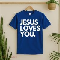 Jesus Loves You Christian Cute Gift T-Shirt thumb 2
