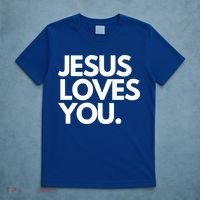Jesus Loves You Christian Cute Gift T-Shirt thumb 5