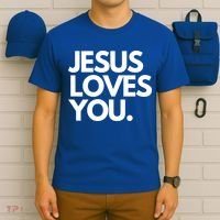 Jesus Loves You Christian Cute Gift T-Shirt thumb 6