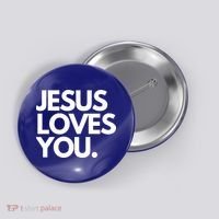 Jesus Loves You Christian Cute Gift Button thumb 0