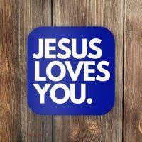 Jesus Loves You Christian Cute Gift Coaster thumb 0