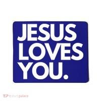 Jesus Loves You Christian Cute Gift Mousepad thumb 0