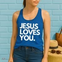 Jesus Loves You Christian Cute Gift Women's Tank Top thumb 2