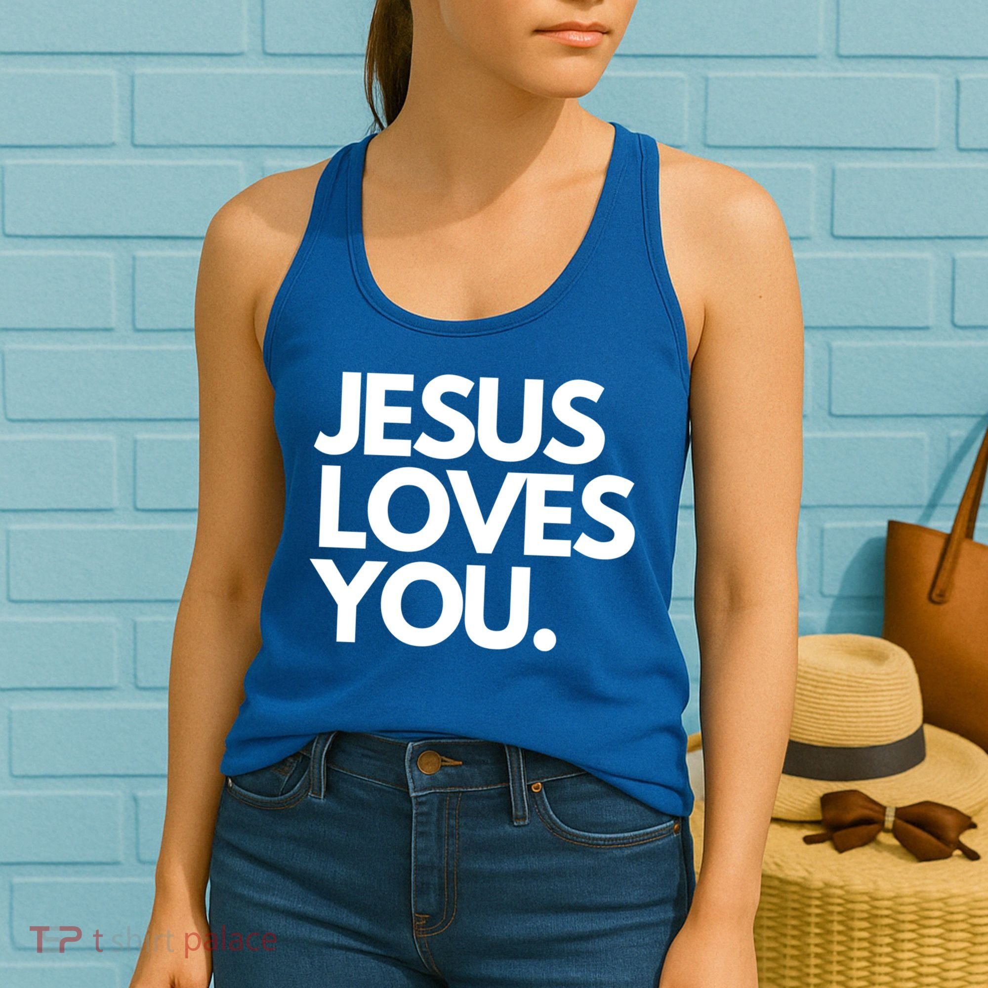 Jesus Loves You Christian Cute Gift Women's Tank Top
