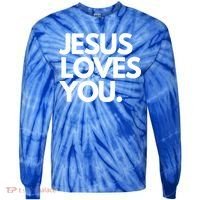 Jesus Loves You Christian Cute Gift Tie-Dye Long Sleeve Shirt thumb 0