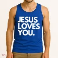 Jesus Loves You Christian Cute Gift Tank Top thumb 3