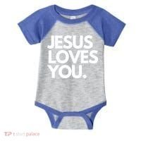 Jesus Loves You Christian Cute Gift Infant Baby Jersey Bodysuit thumb 0
