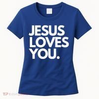 Jesus Loves You Christian Cute Gift Women's T-Shirt thumb 0