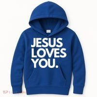Jesus Loves You Christian Cute Gift Kids Hoodie thumb 0