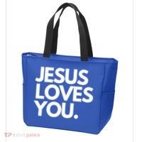 Jesus Loves You Christian Cute Gift Tote Bag thumb 3