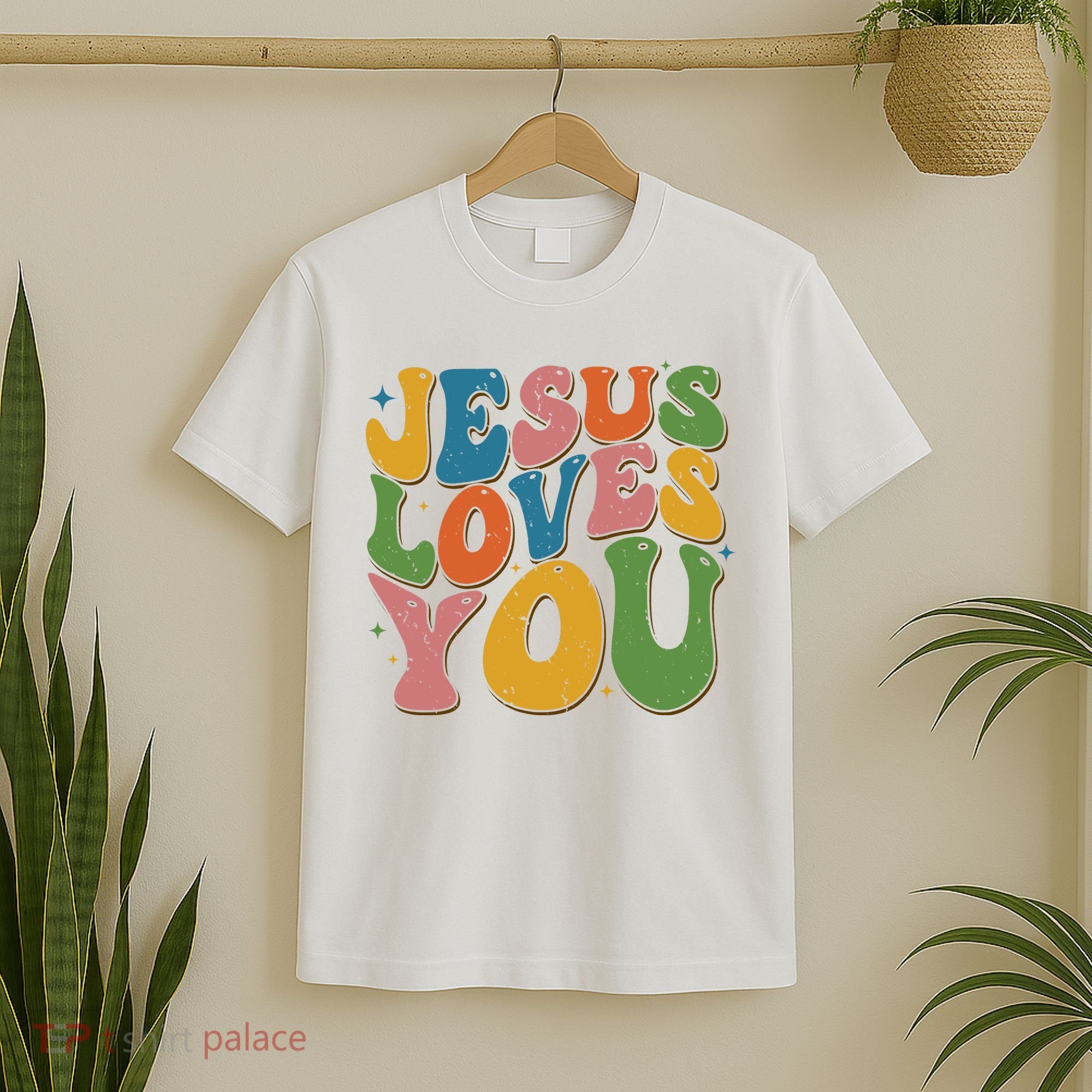 Jesus Loves You Retro Vintage Groovy T-Shirt