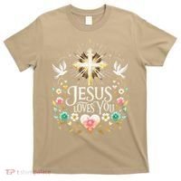 Jesus Loves You Faith Religious Catholic Christian Pastor T-Shirt thumb 0