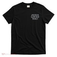Jesus Loves You Christian Hope Faith Charity Embroidered Embroidered T-Shirt thumb 0