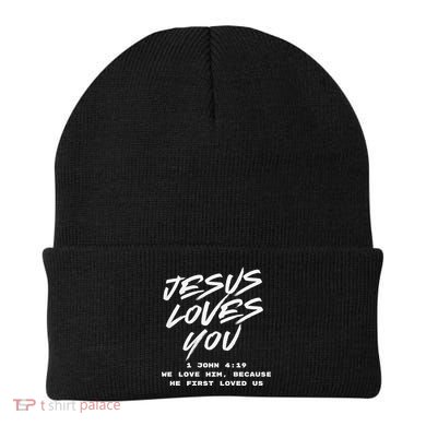 JESUS LOVES YOU 1 JOHN 419 Beanie