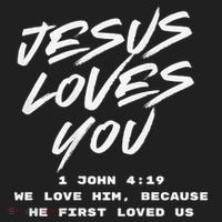 JESUS LOVES YOU 1 JOHN 419 Beanie thumb 2