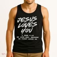 JESUS LOVES YOU 1 JOHN 419 Tank Top thumb 3