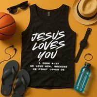 JESUS LOVES YOU 1 JOHN 419 Tank Top thumb 4