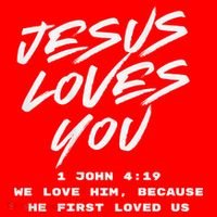 JESUS LOVES YOU 1 JOHN 419 Santa Hat thumb 1