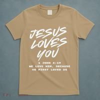 JESUS LOVES YOU 1 JOHN 419 T-Shirt thumb 5
