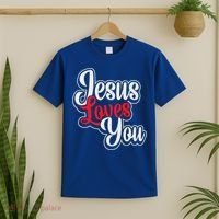 Jesus Loves You Loving Christian Faith Gift T-Shirt thumb 2