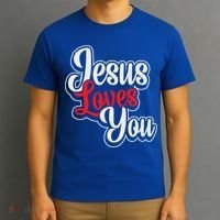Jesus Loves You Loving Christian Faith Gift T-Shirt thumb 3
