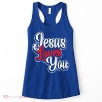 Jesus Loves You Loving Christian Faith Gift Women's Tank Top thumb 0