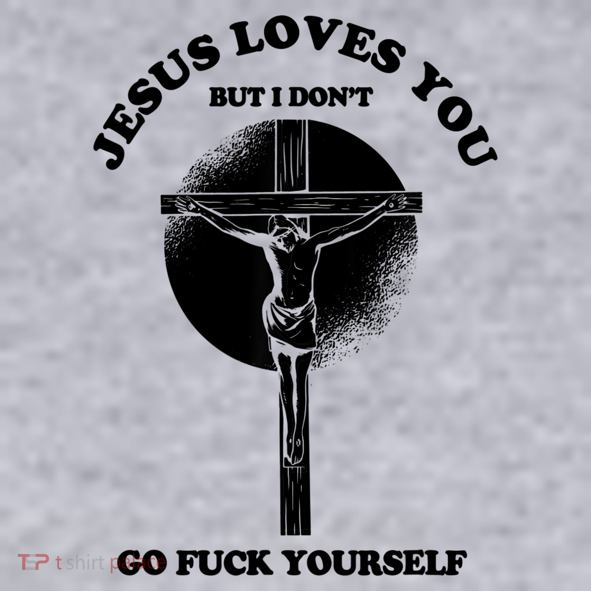 Jesus Loves You But I Don't Go Fuck Yourself Women's Racerback Cropped Tank
