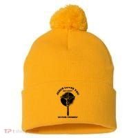 Jesus Loves You But I Don't Go Fuck Yourself Pom Pom 12in Knit Beanie thumb 0