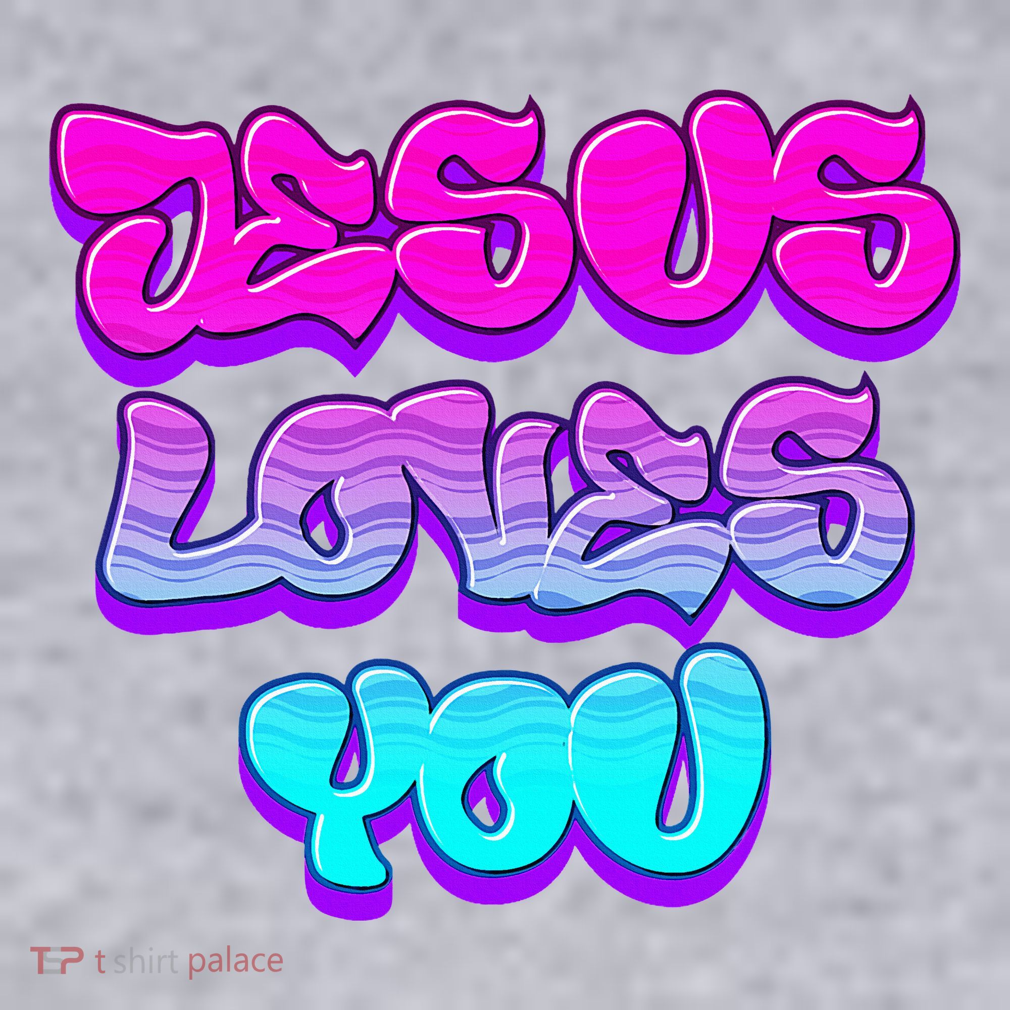 Jesus Loves You Graffiti Christian Women's Sweatshirt