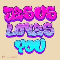 Jesus Loves You Graffiti Christian Tote Bag thumb 4