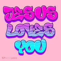 Jesus Loves You Graffiti Christian Coaster thumb 2