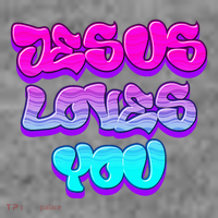 Jesus Loves You Graffiti Christian Toddler Hoodie thumb 2