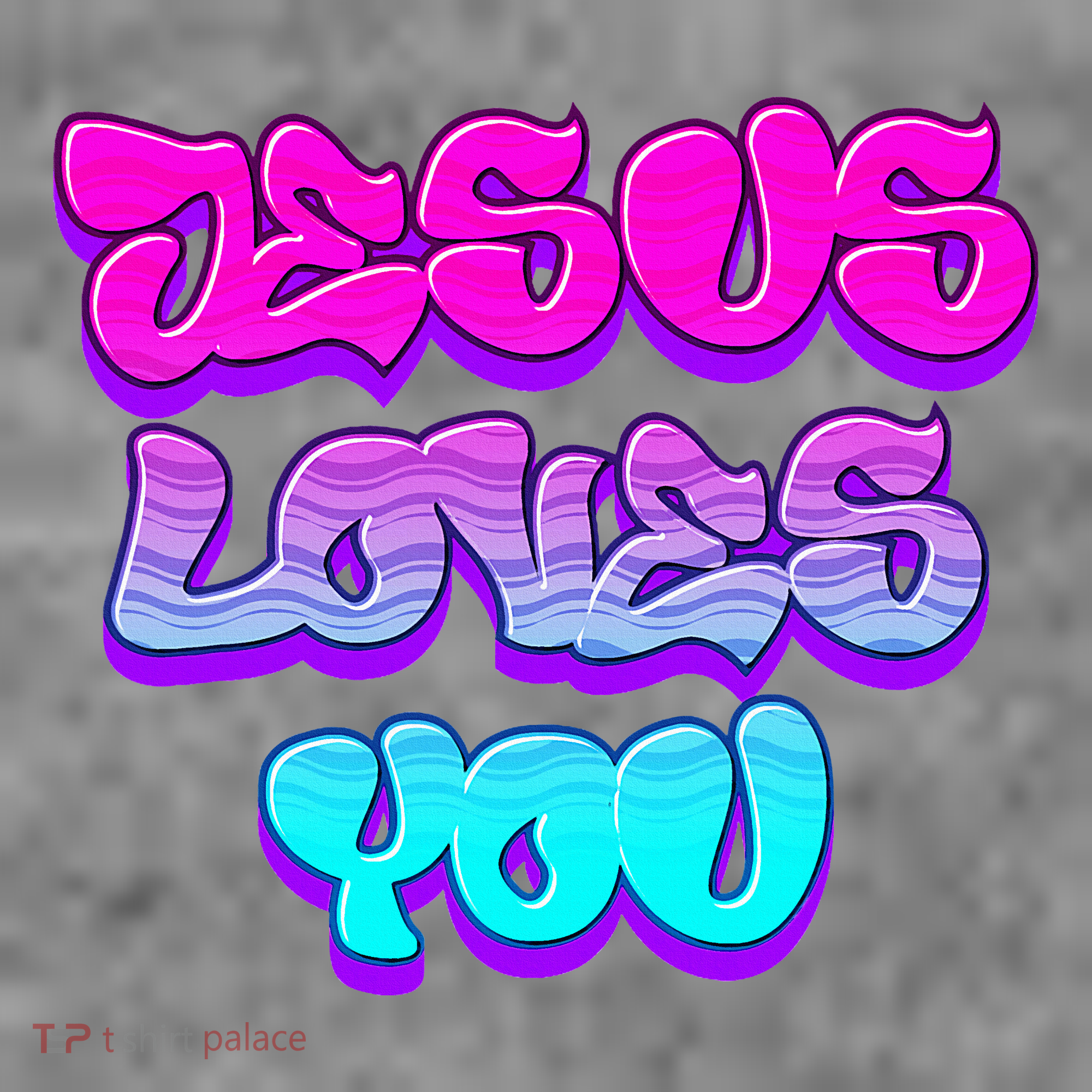 Jesus Loves You Graffiti Christian Toddler Hoodie