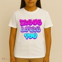 Jesus Loves You Graffiti Christian T-Shirt thumb 4