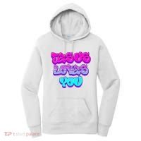 Jesus Loves You Graffiti Christian Women's Hoodie thumb 0