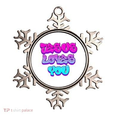 Jesus Loves You Graffiti Christian Ornament
