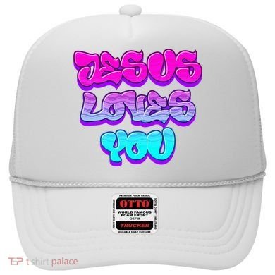Jesus Loves You Graffiti Christian Hat