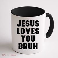 Jesus Loves You Bruh Coffee Mug thumb 1