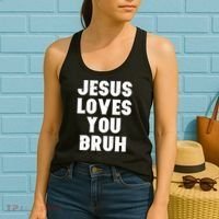 Jesus Loves You Bruh Women's Tank Top thumb 2