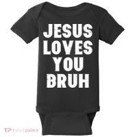 Jesus Loves You Bruh Baby Bodysuit thumb 0